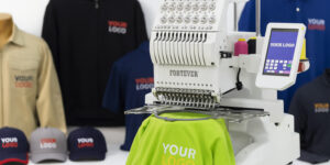 комп’ютерна вишивка логотипів на одязі — вишивальна машина та брендований текстиль