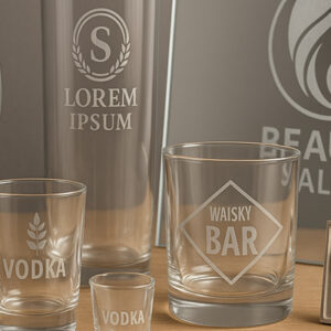 хімічне матування на склі — матові логотипи на келихах і скляній продукції