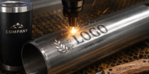 лазерне гравіювання на металі — процес нанесення логотипу лазером на термочашку