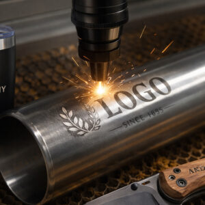 лазерне гравіювання на металі — процес нанесення логотипу лазером на термочашку