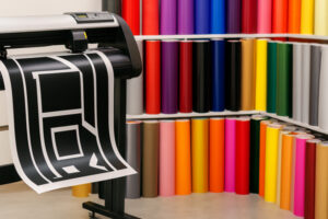 плотерна порізка вінілової плівки — плотер вирізає контури з матеріалу