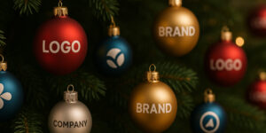 Ялинкові кулі з логотипом