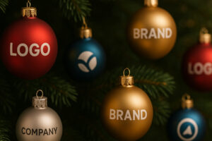 Ялинкові кулі з логотипом