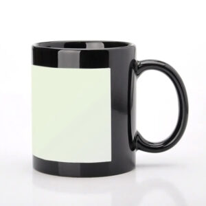 Чашка для сублімації з полем для друку люмінесцентна 330 мл чорна