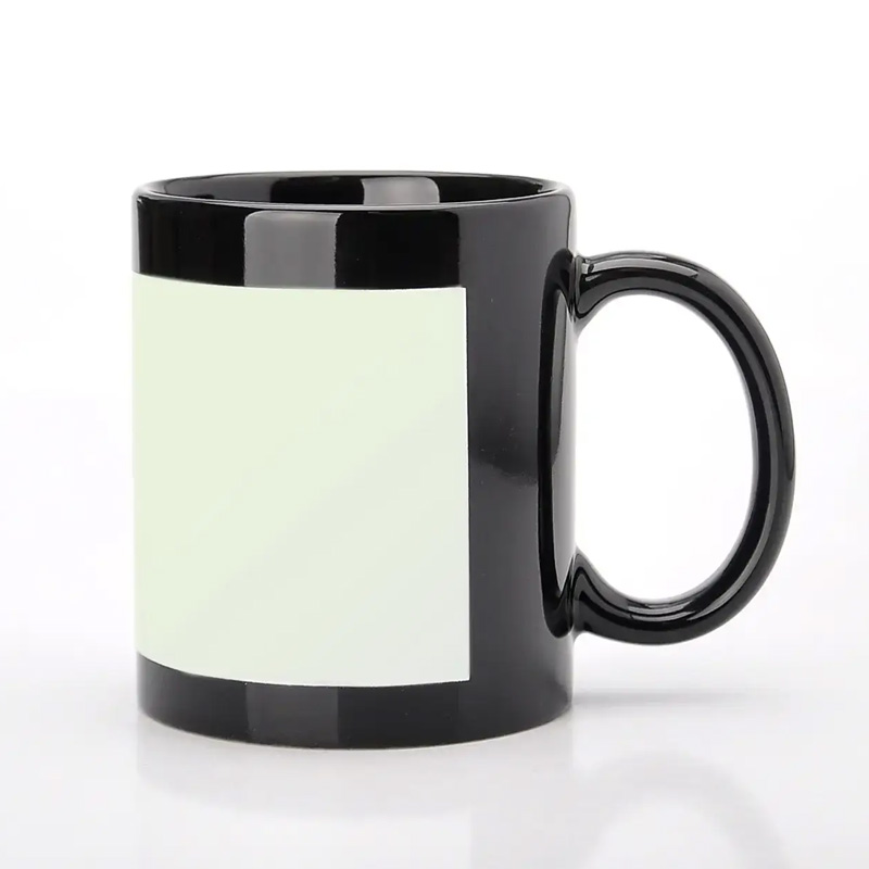 Чашка для сублімації з полем для друку люмінесцентна 330 мл чорна