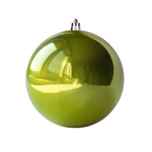 Ялинкова кулька пластикова оливкова глянцева 12 см
