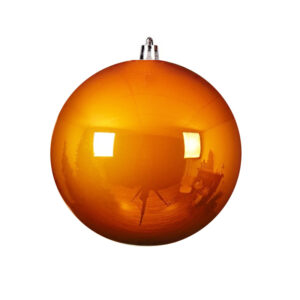 Ялинкова кулька пластикова помаранчева глянцева 12 см