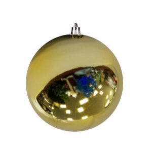 Ялинкова кулька пластикова золотиста глянцева 12 см