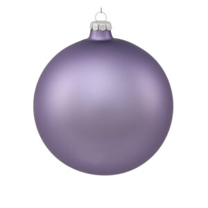 Ялинкова куля скляна лавандова матова 12 см