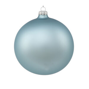 Ялинкова куля скляна місті блю матова 12 см