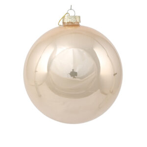 Ялинкова куля скляна перламутрова глянцева 12 см