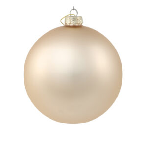 Ялинкова куля скляна перламутрова матова 12 см