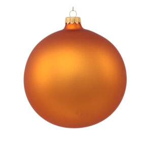 Ялинкова куля скляна помаранчева матова 12 см