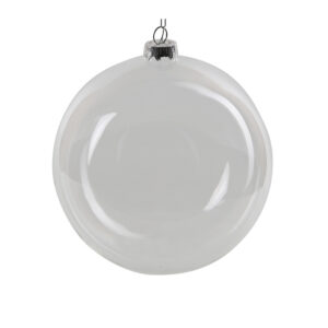 Ялинкова куля скляна прозора 12 см