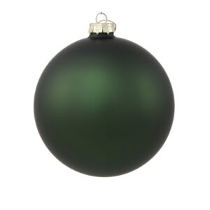 Ялинкова куля скляна зелена матова 12 см