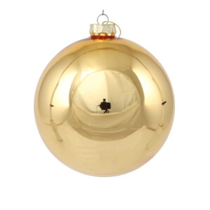 Ялинкова куля скляна золота глянцева 12 см