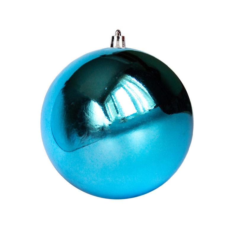 Ялинкова кулька пластикова блакитна глянцева 12 см