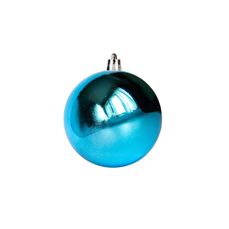 Ялинкова кулька пластикова блакитна глянцева 8 см