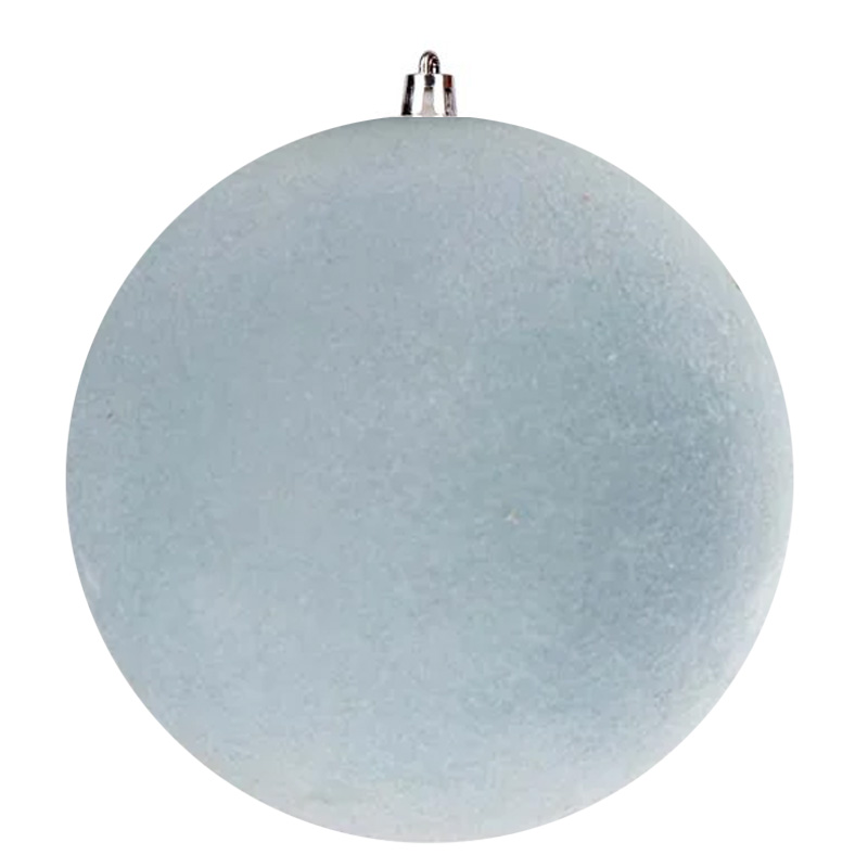 Ялинкова кулька пластикова ФЛОК сіра бархатна 16 см