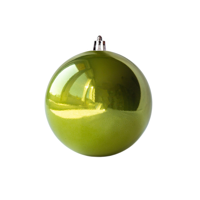 Ялинкова кулька пластикова оливкова глянцева 10 см