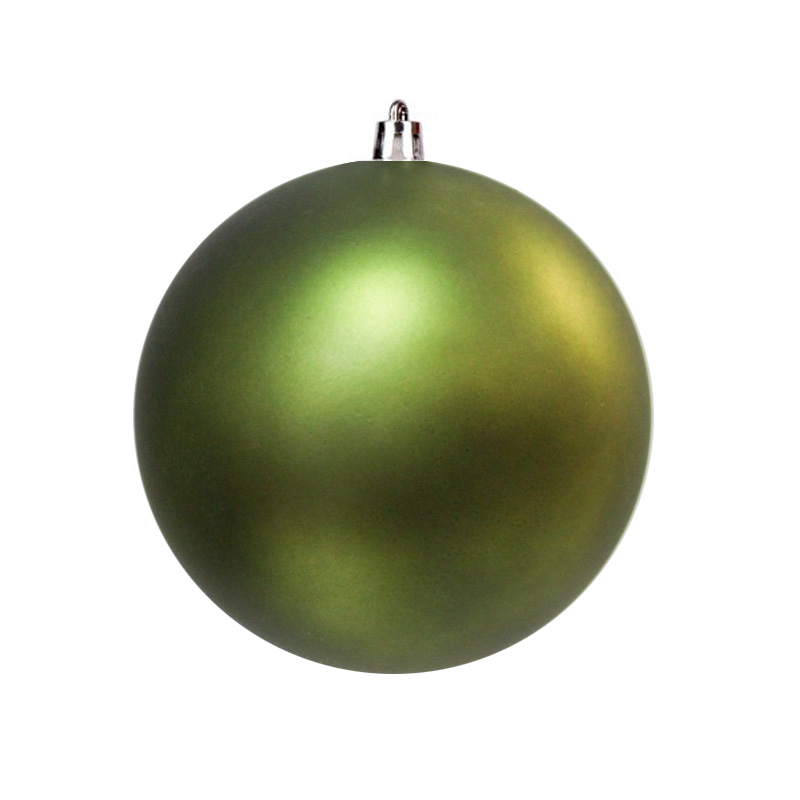 Ялинкова кулька пластикова оливкова матова 12 см