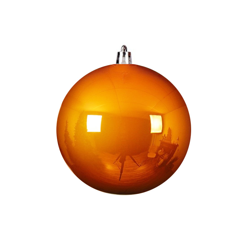Ялинкова кулька пластикова помаранчева глянцева 10 см