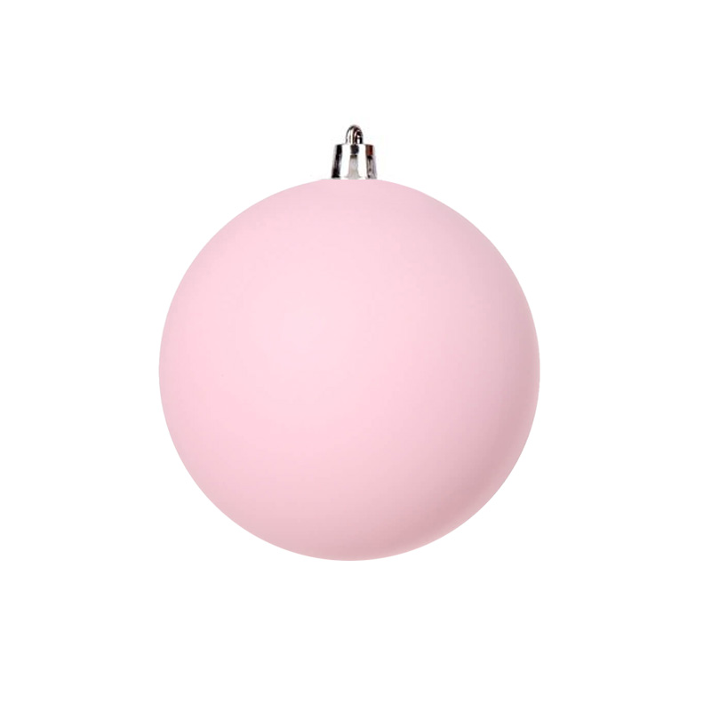 Ялинкова кулька пластикова рожева матова 10 см