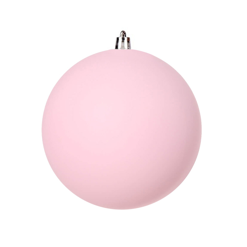 Ялинкова кулька пластикова рожева матова 12 см