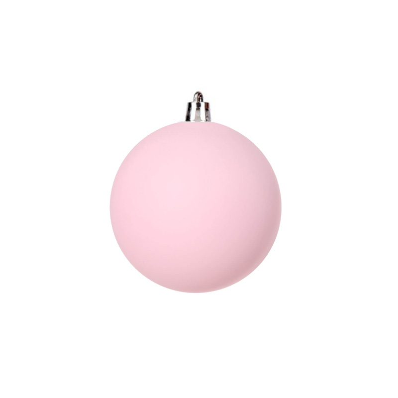 Ялинкова кулька пластикова рожева матова 8 см