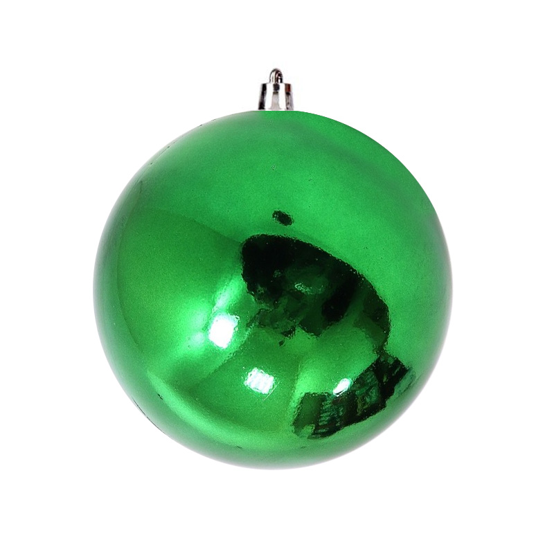 Ялинкова кулька пластикова зелена глянцева 12 см