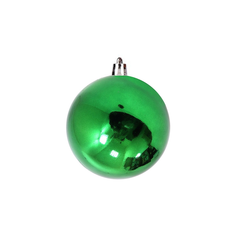 Ялинкова кулька пластикова зелена глянцева 8 см