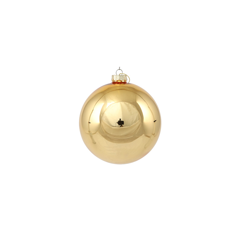 Ялинкова куля скляна золота глянцева 6 см
