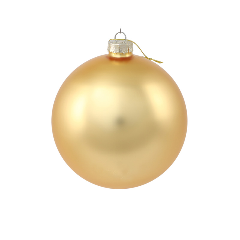 Ялинкова куля скляна золота матова 10 см
