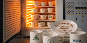 термодеколь випал у печі — брендований посуд у процесі закріплення зображення