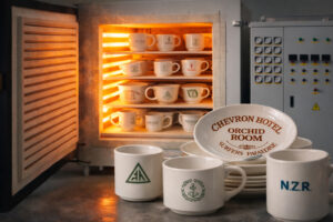 термодеколь випал у печі — брендований посуд у процесі закріплення зображення