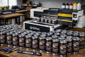 УФ-друк на термочашках — процес нанесення логотипів на металеві чашки у виробництві