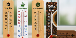 Друк логотипу на термометрах різних типів — кімнатні, декоративні та спеціалізовані моделі