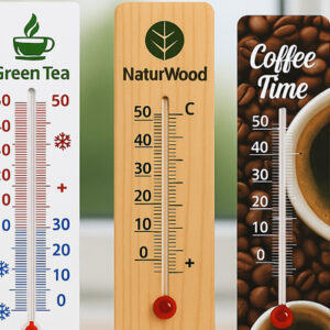 Друк логотипу на термометрах різних типів — кімнатні, декоративні та спеціалізовані моделі