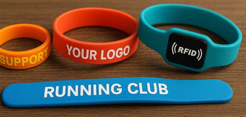 Друк на силіконових браслетах з логотипом та RFID браслет для івентів