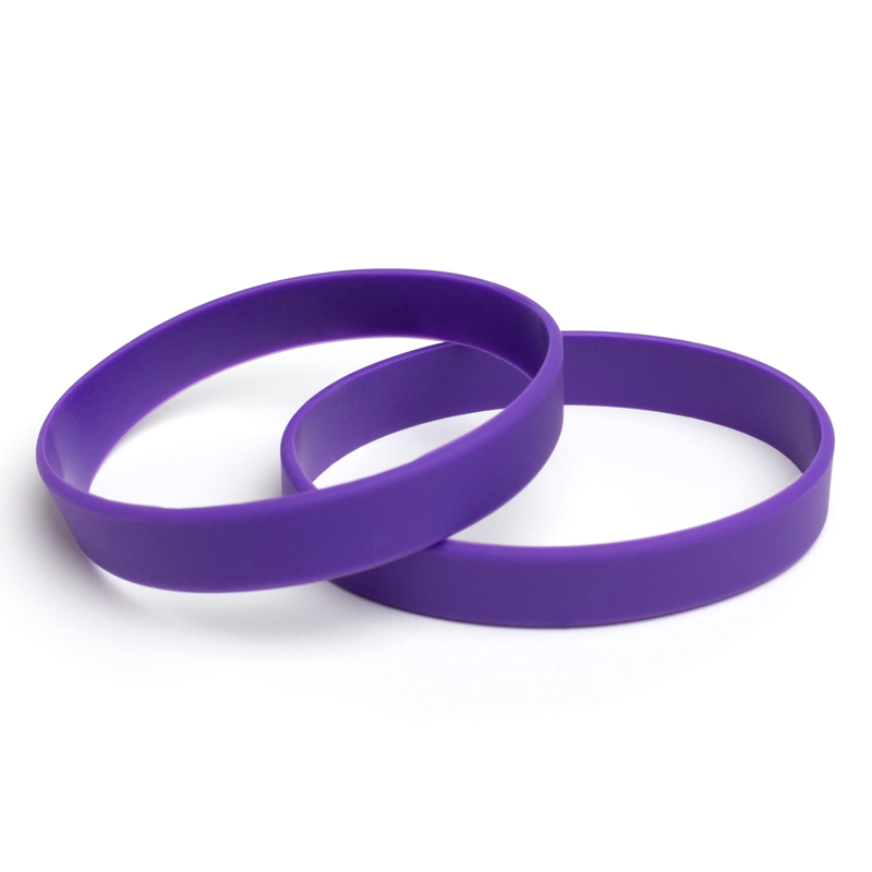 фіолетові силіконові браслети з логотипом