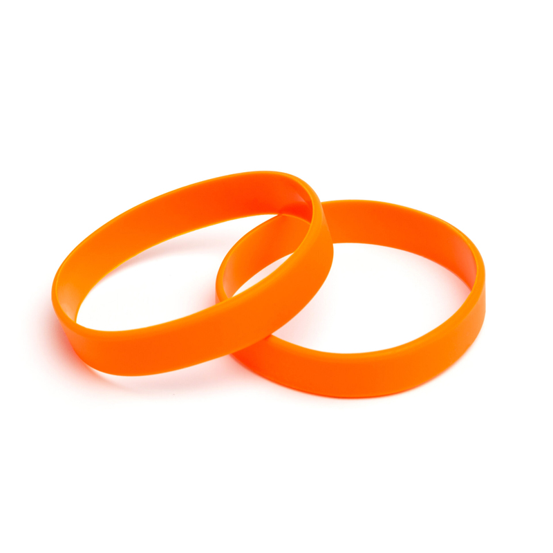 помаранчеві силіконові браслети з логотипом