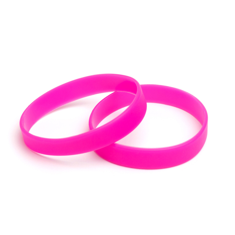 рожеві силіконові браслети з логотипом