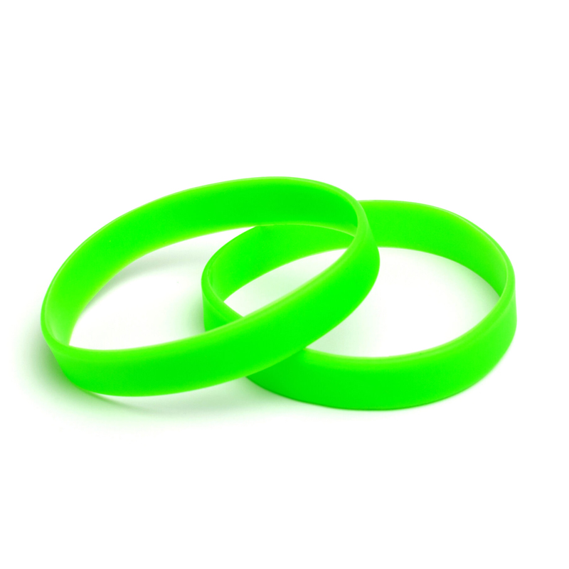 салатові силіконові браслети з логотипом