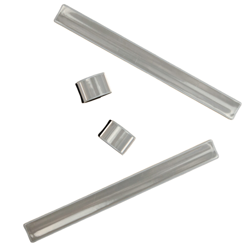 Світловідбиваючі слеп браслети з логотипом білі