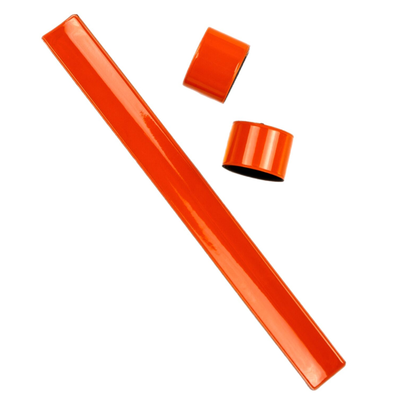 Світловідбиваючі слеп браслети з логотипом помаранчевий неон