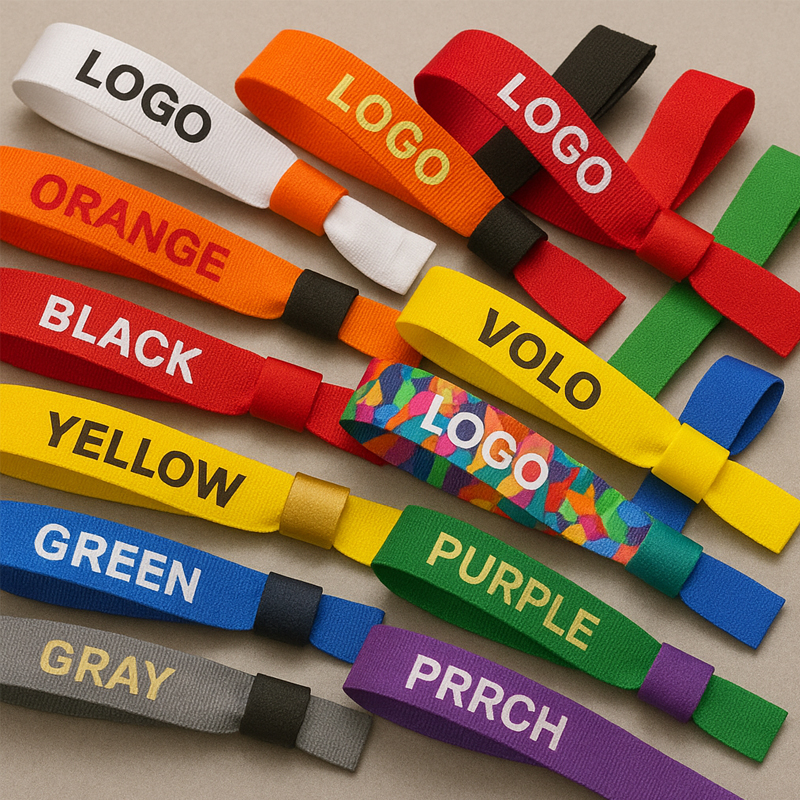 текстильні браслети з логотипом