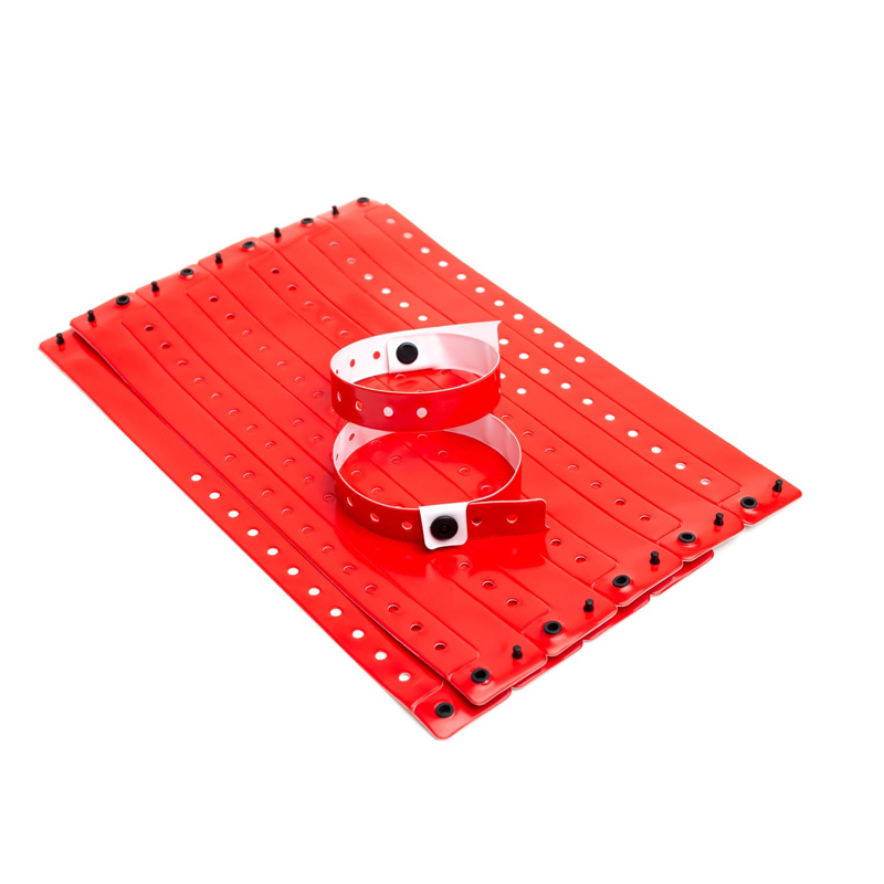 вінілові браслети F-тип з логотипом колір червоний