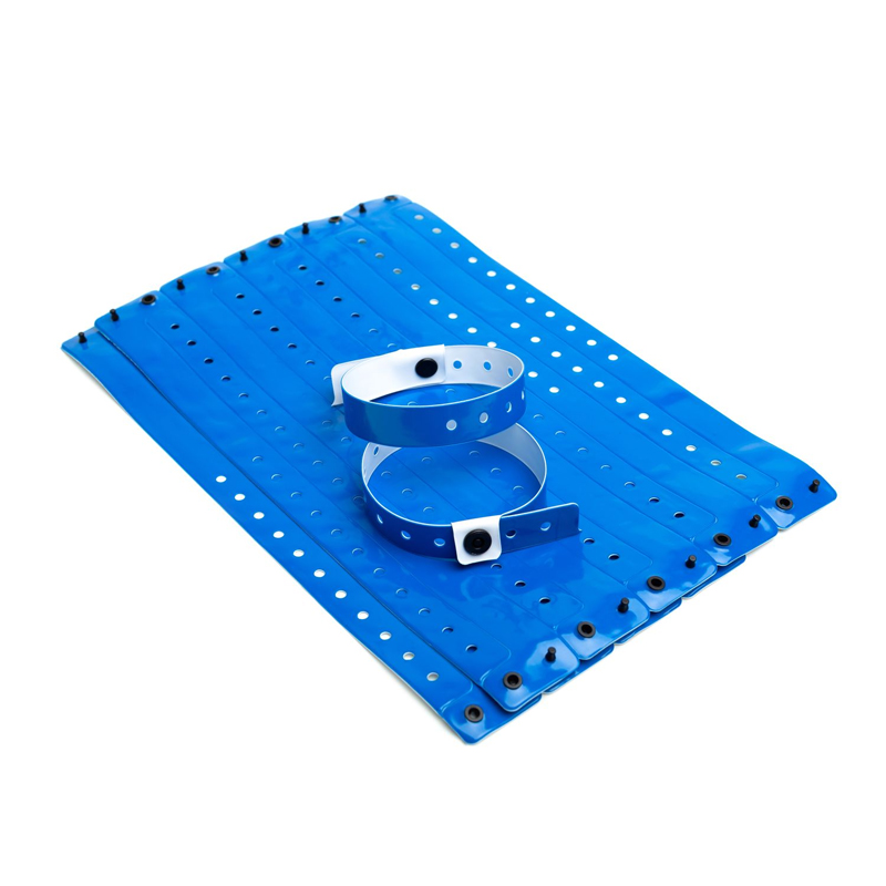 вінілові браслети L-тип з логотипом колір аква