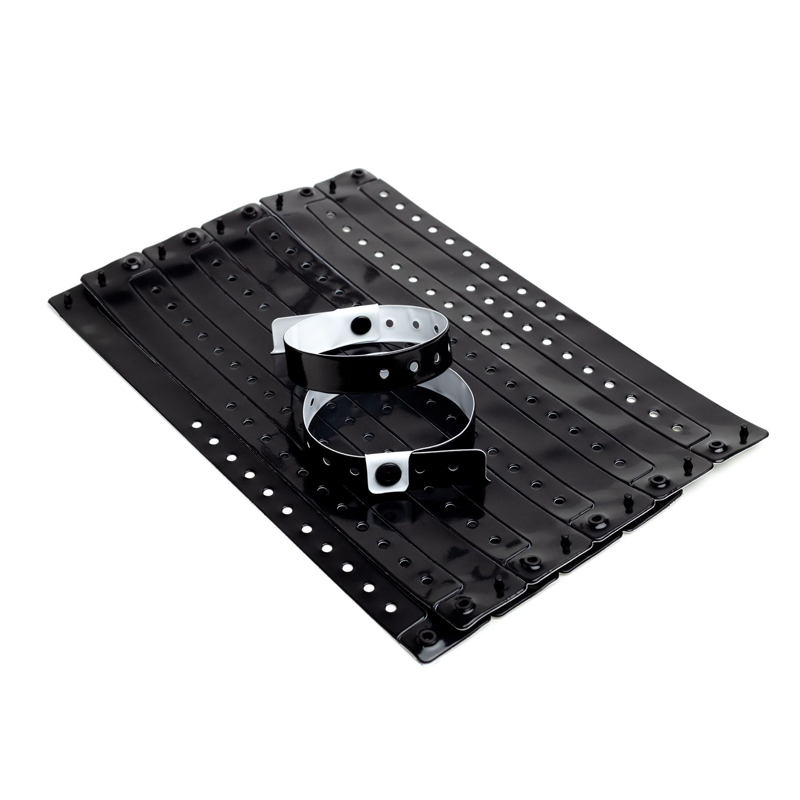 вінілові браслети L-тип з логотипом колір чорний