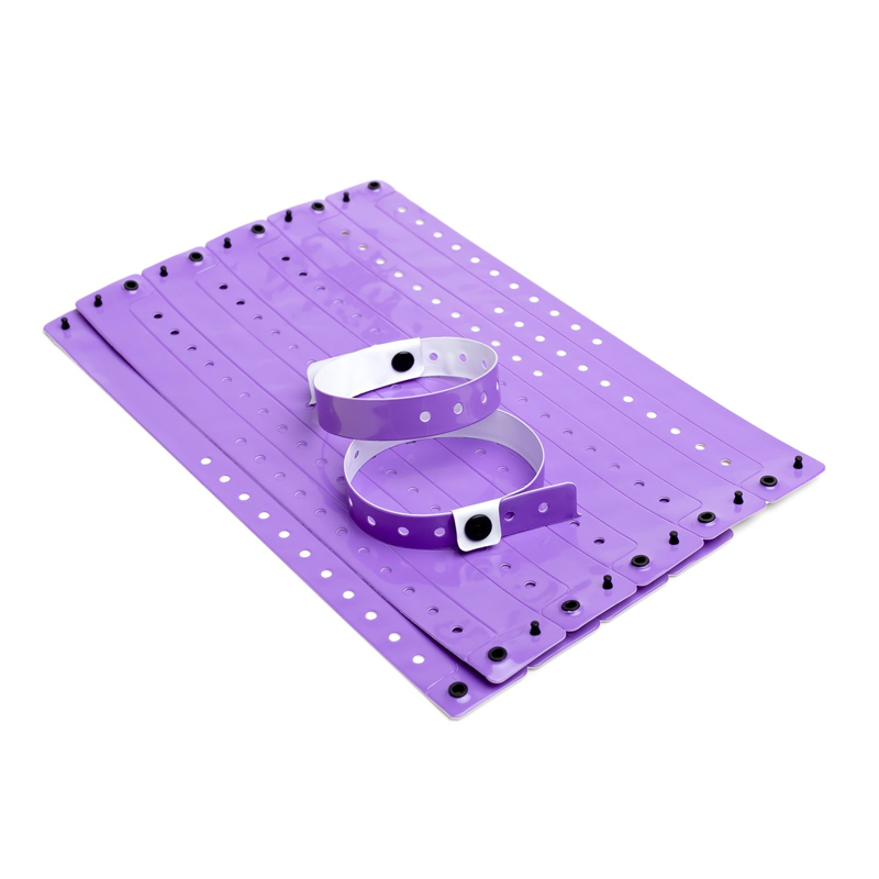 вінілові браслети L-тип з логотипом колір фіолетовий